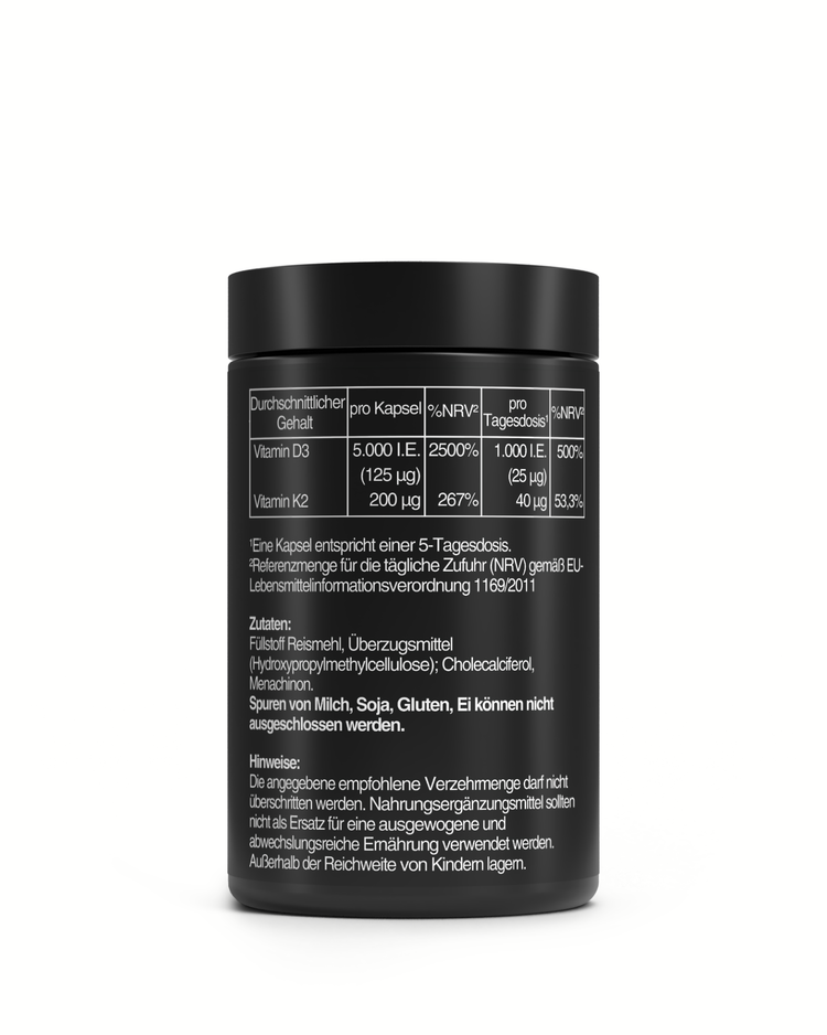 VITAMIN D3 + K2 BACKUP - 180 Kapseln